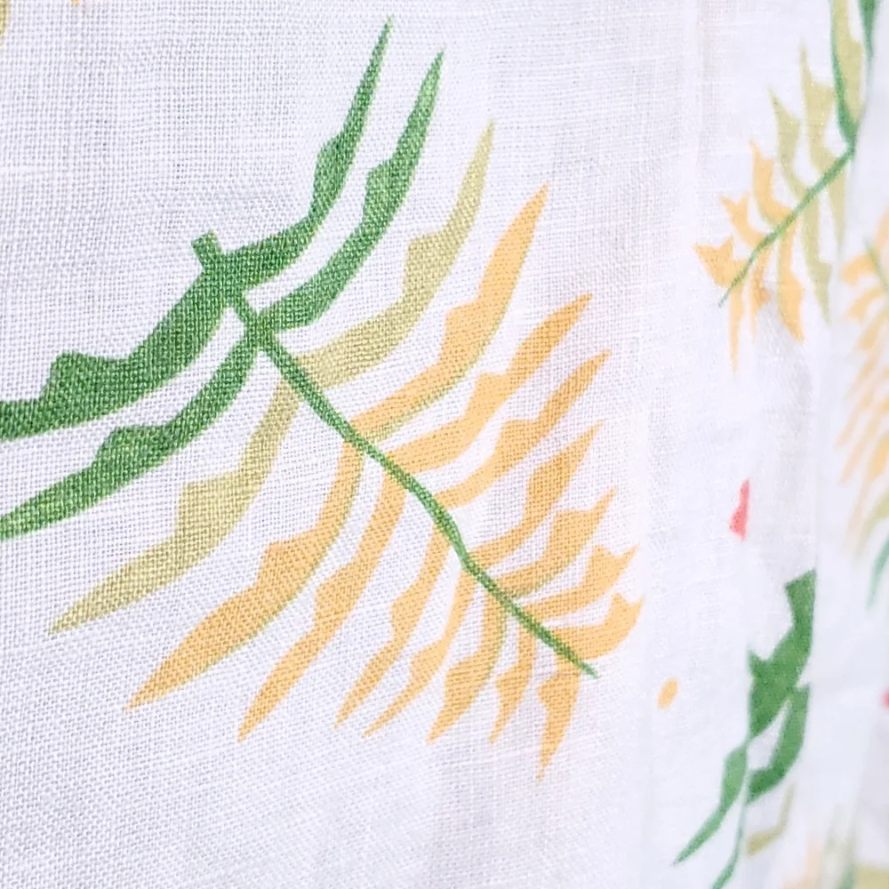 Anthropologie Lilka Linen Tropical Leaf Wide Leg Lounge Pants - Picture 7 of 13